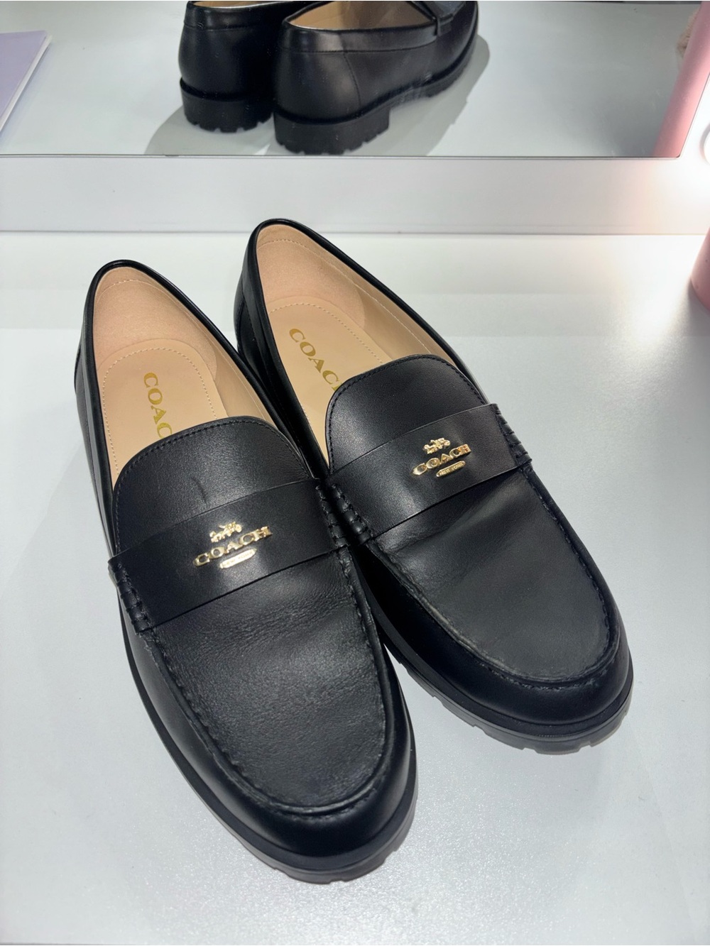 Coach Black Janie Loafers